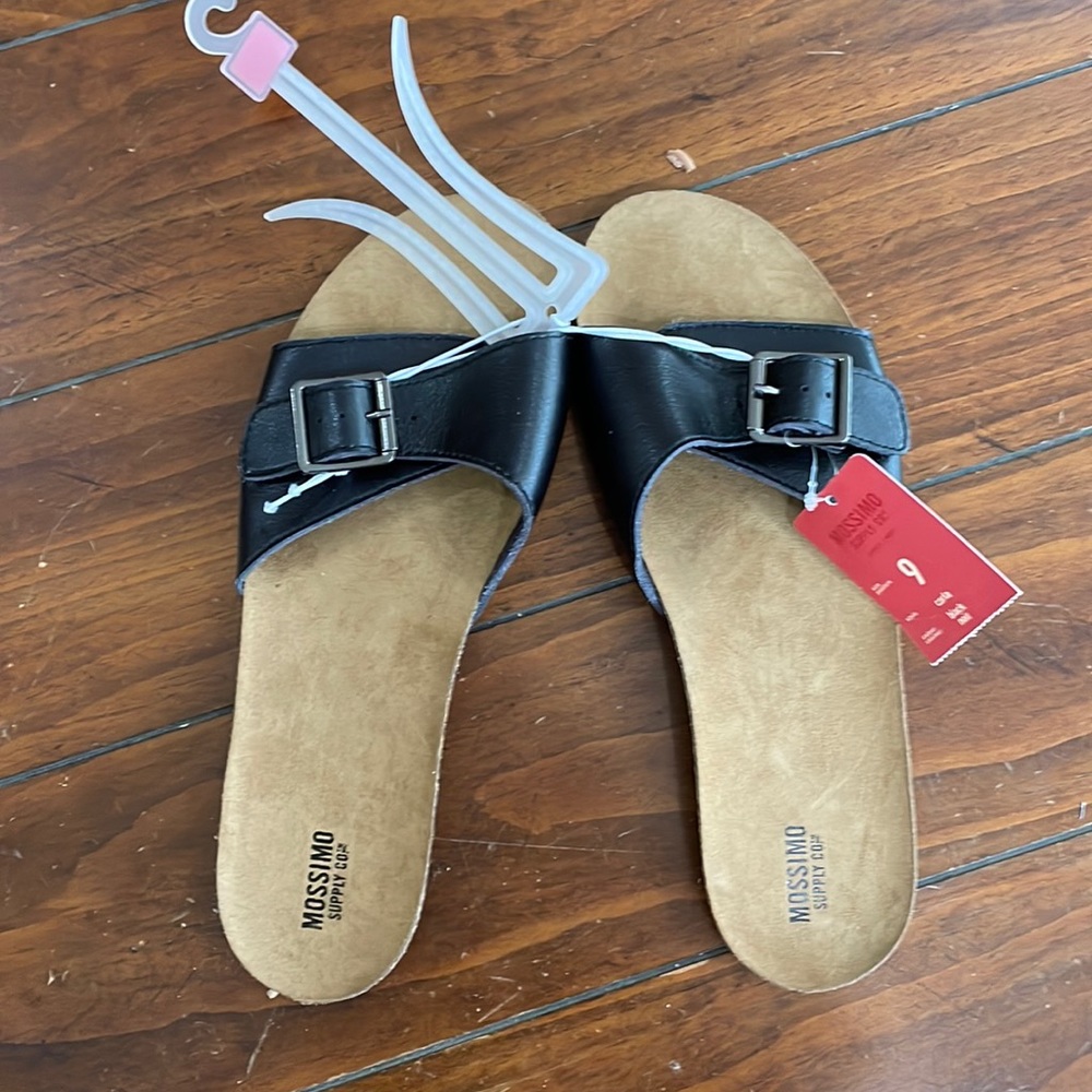 Mossimo black slides (sz 9)